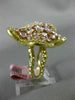 EXTRA LARGE 5.79CT PINK & FANCY YELLOW DIAMOND 18K YELLOW & ROSE GOLD STAR RING