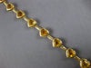 ESTATE LARGE 15.0CT AAA CITRINE 14K YELLOW GOLD MULTI HEART LOVE TENNIS BRACELET