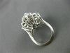 ANTIQUE LARGE 1.14CT OLD MINE DIAMOND 14KT WHITE GOLD FLOWER FUN RING #18870