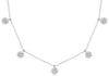 ESTATE .61CT DIAMOND 14KT WHITE GOLD 3D CLUSTER ROUND BY THE YARD LOVE NECKLACE