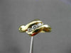 ESTATE .12CT ROUND DIAMOND 14KT YELLOW GOLD 3 STONE CHANNEL INFINITY RING #14197
