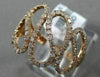 ESTATE WIDE .67CT ROUND DIAMOND 14K ROSE GOLD 3D MULTI WAVE CRISS CROSS FUN RING
