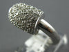 ESTATE WIDE .95CT DIAMOND 14KT WHITE GOLD MULTI ROW RECTANGULAR SLIDING FUN RING