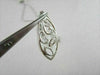 ANTIQUE 18KT WHITE LEAF DROP FILIGREE DIAMOND NECKLACE