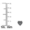 ESTATE AAA SAPPHIRE 14KT WHITE GOLD 3D CLASSIC HEART SHAPE STUD EARRINGS