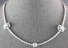LARGE & LONG 12.50CT DIAMOND 18KT WHITE GOLD HEXAGON SNOWFLAKE TENNIS NECKLACE