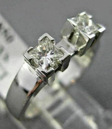 .65CT PRINCESS DIAMOND 14K WHITE GOLD 3D 3 STONE SEMI MOUNT ENGAGEMENT RING 1575