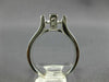 ESTATE WIDE .30CT DIAMOND 14K WHITE GOLD ROUND SEMI MOUNT ENGAGEMENT RING #19868