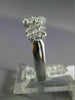 ESTATE WIDE 1.19CT DIAMOND 18KT WHITE GOLD 3D 3 FLOWER PAST PRESENT FURURE RING