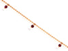 ESTATE .25CT AAA RUBY 14KT ROSE GOLD 3D BY THE YARD CHANDELIER FUN BRACELET