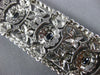 LARGE & LONG 7.15CT DIAMOND & AAA SAPPHIRE 14K WHITE GOLD FLOWER TENNIS BRACELET