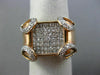 ESTATE LARGE 1.93CT ROUND & PRINCESS DIAMOND 14KT ROSE GOLD INVISIBLE MENS RING