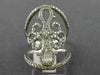 ESTATE EXTRA LARGE .85CT DIAMOND 14KT WHITE GOLD 3D FLOWER OPEN FILIGREE RING