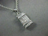 ESTATE .40CT DIAMOND 14KT WHITE GOLD PRINCES CUT RECTANGULAR PENDANT #15435
