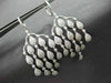 ANTIQUE LARGE 3.32CT DIAMOND 18K WHITE GOLD RAINDROP CHANDELIER HANGING EARRINGS