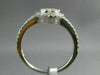 ESTATE WIDE .52CT DIAMOND 18KT WHITE GOLD 3D ETOILE CLUSTER HALO PROMISE RING