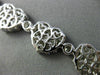 ESTATE LARGE 10.34CT ROUND BAGUETTE DIAMOND 18K WHITE GOLD HEART TENNIS BRACELET