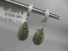 ESTATE 1.0CT WHITE & YELLOW DIAMOND 14KT WHITE GOLD PEAR SHAPE HANGING EARRINGS