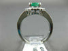 WIDE 1.30CT DIAMOND & AAA EMERALD 14K WHITE GOLD OVAL HALO ENGAGEMENT RING #2453