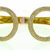 EXTRA LARGE 5.41CT PINK DIAMOND 18K YELLOW GOLD DOUBLE TEAR DROP BANGLE BRACELET