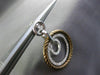ESTATE LARGE 1.0CT DIAMOND 14K WHITE & BROWN GOLD CIRCLE OF LIFE ETOILE EARRINGS