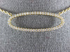 ESTATE LARGE .49CT DIAMOND 18KT YELLOW GOLD 3D OPEN SIDEWAYS OVAL FUN PENDANT