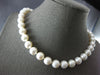 ESTATE LARGE AAA SOUTH SEA PEARL 14KT WHITE GOLD 3D CLASSIC LOVE NECKLACE #27951