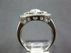 ESTATE WIDE .62CT DIAMOND 18KT WHITE GOLD OPEN FILIGREE CIRCULAR SQUARE FUN RING