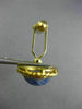 ANTIQUE EXTRA LARGE AAA SODALITE 14K YELLOW GOLD 3D SOLITAIRE OVAL ROPE CUFFLINK