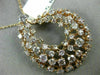 ESTATE LARGE 3.05CT DIAMOND 14KT ROSE GOLD 3D TEAR DROP WAVE MOON LOVE PENDANT