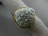 ESTATE .46CT DIAMOND 18K WHITE & ROSE GOLD 3D ETOILE OPEN FILIGREE CIRCULAR RING