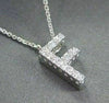 ESTATE .25CT DIAMOND 14KT WHITE GOLD "F" INITIAL PENDANT F/G VS STUNNING! #21904