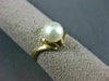 ESTATE .15CT DIAMOND & AAA SOUTH SEA PEARL 14KT YELLOW GOLD SOLITAIRE RING #2194