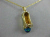 ESTATE DIAMOND AUSTRALIAN OPAL 18K YELLOW GOLD CHILD SHOE PENDANT + CHAIN #20166