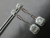 .62CT DIAMOND 14K WHITE GOLD 3D ROUND & BAGUETTE SQUARE OCTAGON HANGING EARRINGS