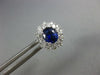 1.93CT DIAMOND & AAA SAPPHIRE 18KT WHITE GOLD OVAL & ROUND FLOWER STUD EARRINGS