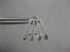 ESTATE .44CT DIAMOND 18KT WHITE GOLD 3D MULTI ROW UMBRELLA FUN HANGING EARRINGS