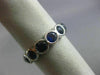 WIDE 3.10CT AAA ROUND SAPPHIRE 14KT WHITE GOLD 3D ETOILE BEZEL ANNIVERSARY RING