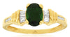 ESTATE 2.1CT DIAMOND & AAA RUSSALITE 14KT YELLOW GOLD 3D CLASSIC ENGAGEMENT RING