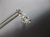 ESTATE .19CT DIAMOND 14KT WHITE GOLD 3D FLOWER LEVERBACK HANGING EARRINGS