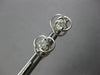 ESTATE .14CT DIAMOND 14KT WHITE GOLD 3D CLASSIC SOLITAIRE FLOWER STUD EARRINGS