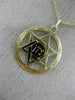 ESTATE 14K YELLOW GOLD 3D HANDCRAFTED STAR OF DAVID ZION FILIGREE PENDANT #26157