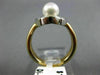 ESTATE DIAMOND 6MM SOUTH SEA PEARL 14K 2 TONE GOLD HALF MOON COCKTAIL RING 21072