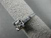 ANTIQUE .45CT DIAMOND 14KT WHITE GOLD FILIGREE FISHTAIL ENGAGEMENT RING #9103