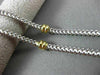 ESTATE LONG 14KT WHITE & YELLOW GOLD ITALIAN BEAD BY THE YARD NECKLACE #22905