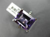 LARGE 5.29CT DIAMOND & AAA AMETHYST 14KT WHITE GOLD 3D FILIGREE ENGAGEMENT RING