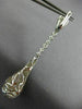 LARGE 3.66CT WHITE & FANCY CHOCOLATE DIAMOND 18KT WHITE GOLD 3D HANGING EARRINGS