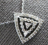 .36CT DIAMOND 14KT WHITE GOLD 3D TRIANGULAR SOLITAIRE BY THE YARD FUN NECKLACE