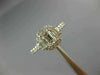 ESTATE 1.29CT DIAMOND 14K WHITE GOLD BAGUETTE & ROUND HALO ENGAGEMENT RING 26686