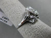 ANTIQUE WIDE .75CT OLD MINE DIAMOND 14KT WHITE GOLD FLORAL MILGRAIN RING #21956